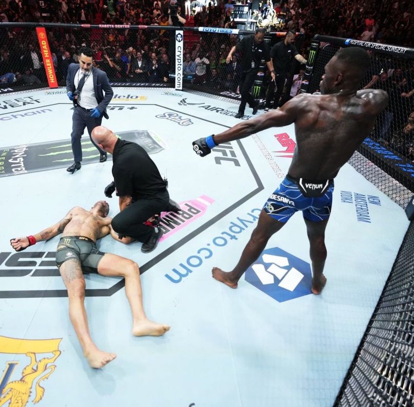 Ісраель Адесанья брутально вирубав Алекса Перейру в реванші на UFC 287