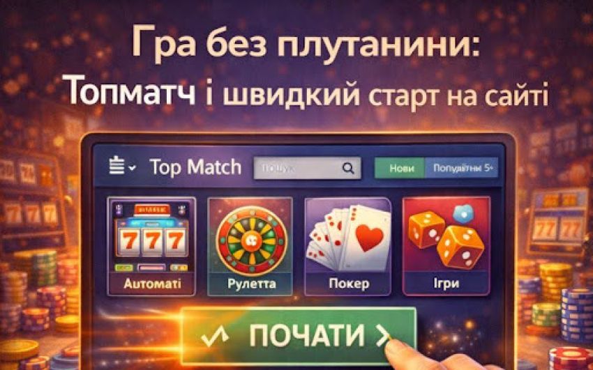 Гра без плутанини: Топматч і швидкий старт на сайті
