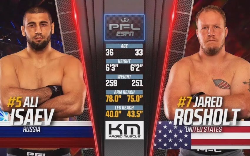 Відео бою Алі Ісаєв - Джаред Рошолт PFL 10