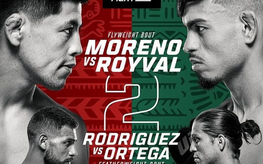 Ставки на UFC Fight Night 237: Коефіцієнти на турнір Брендон Морено - Брендон Ройвал 2