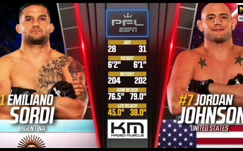 Відео бою Еміліано Сорді - Джордан Джонсон PFL 10