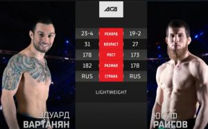 Відео бою Едуард Вартанян - Юсуф Раїсов ACA 147