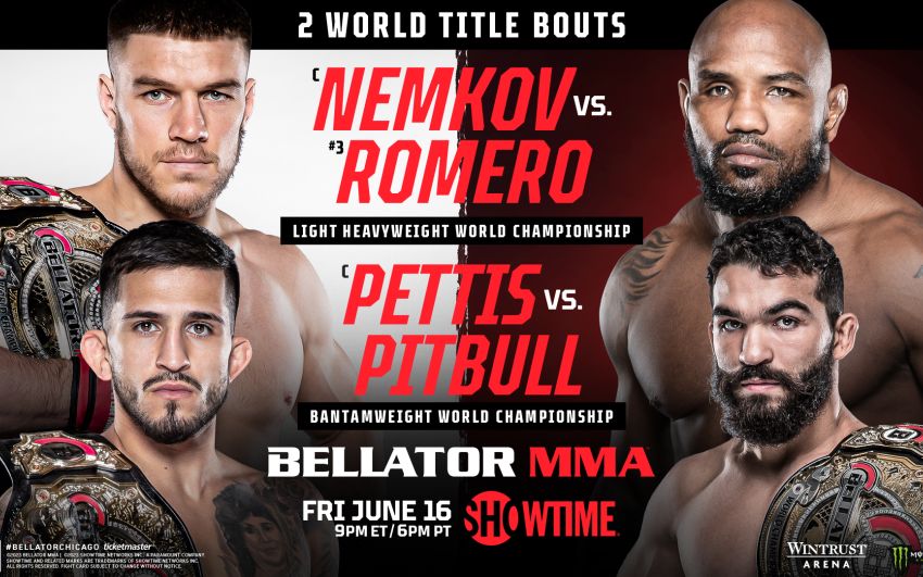 Бій Немкова з Ромеро очолить Bellator 297. У спів-головному бою Петтіс поб'ється з "Пітбулем"